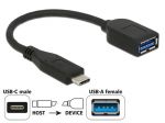 ADAPTER USB TYPE-C(M)-AF 3.1 GEN 2 10CM BLACK DELOCK