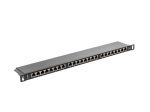 PATCH PANEL 24 PORT 0.5U KAT.5E EKRANOWANY CZARNY LANBERG